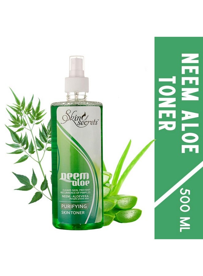 Skin Secrets Neem & Aloe Skin Toner With Neem & Aloe Extract| Removes Excess Oil| For Men & Women| 500Ml - Image 2