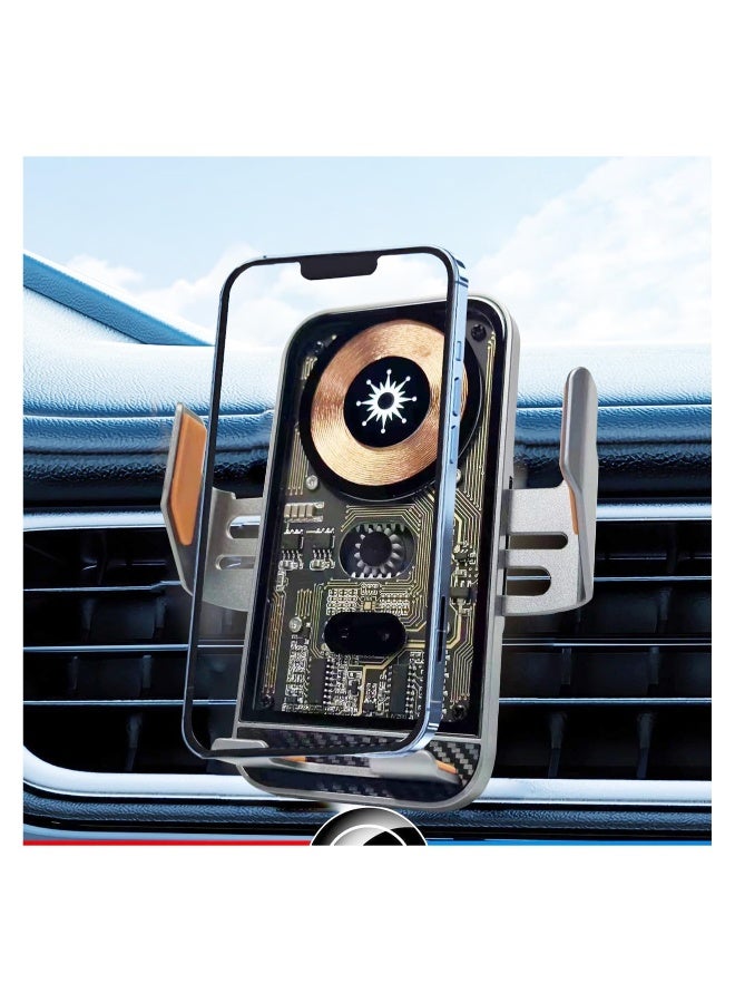 Wireless Car Charger Mount, Fast Charging Auto Clamping Car Charger holder For iPhone/Samsung For IPhone 15 14 13 12 11 Pro, For Samsung Galaxy S23 Ultra S22 S21 S20, S10+ S9+, Car Accessories - Image 1