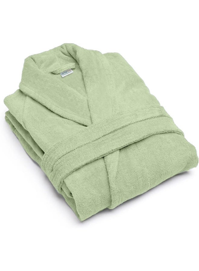 Cotton home Cotton Home Unisex Bathrobe - 100% Cotton Super Soft Highly Absorbent Lightweight Bathrobes for Women & Men - Ideal for Everyday Comfort & Relaxation Mint Green  - Image 1