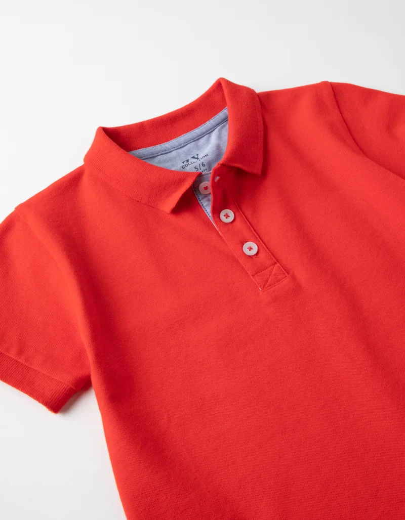 زيبي Polo Shirt for Boys, Red