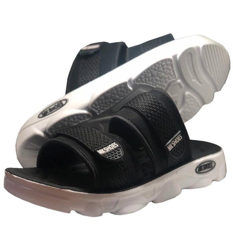Slipper Men Fabric Satin Medical Comfortable Black Slipper Men's Satin Fabric Medical Comfort Black (41, 40) - Image 4