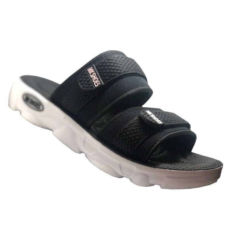 Slipper Men Fabric Satin Medical Comfortable Black Slipper Men's Satin Fabric Medical Comfort Black (41, 40) - Image 1
