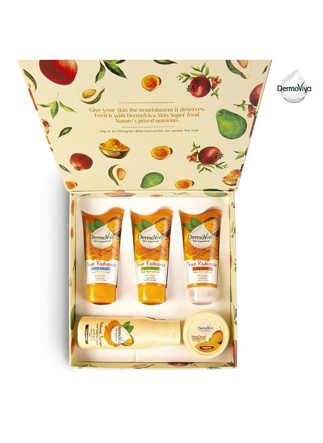 DermoViva True Radiance Turmeric Superfood Giftpack Complete Face Care Kit Face Mask, Face Scrub And Face Wash For Bright And Healthy Skin - 1.5kg - pzsku/Z0368DF33FB089F2DFAE5Z/45/_/1680072801/94155b57-120c-4570-b72f-f6f96aae73c9