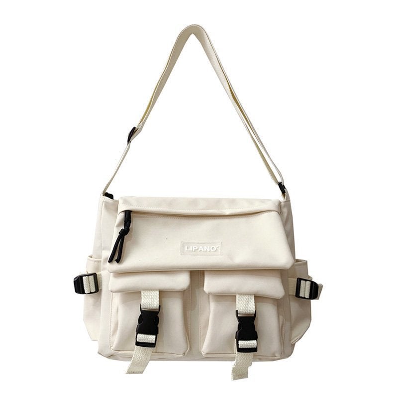 Lipano Japanese Style Ins Retro Trendy Street Shooting Simple Large Capacity Crossbody Bag For Women Casual Sports Shoulder Bag For Men - Image 1