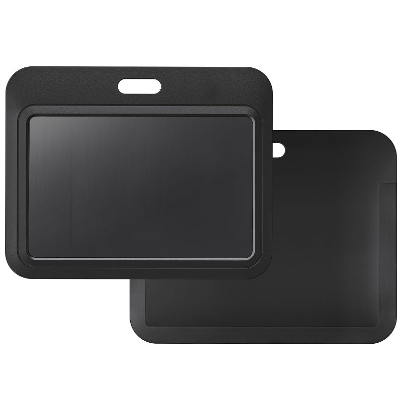 Uniclife 1 Pack Sliding ID Badge Holder Black Horizontal Hard Plastic Case with Clear Window Card Protector Pouch for Office School ID Credit Cards Proximity Key Cards Driverâ€™s Licenses and Passes - Image 1