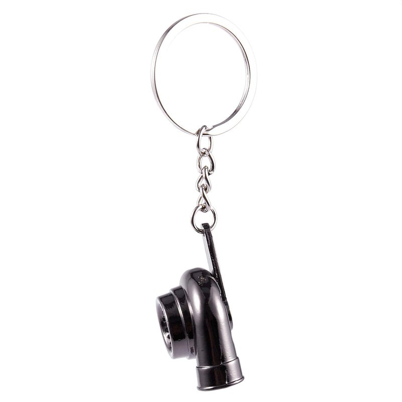 Gigavino Sleeve Bearing Spinning Golden Auto Parts Models Turbine Turbocharger Turbo Keychain Key Chain Ring Keyfob Keyring Black - Image 3