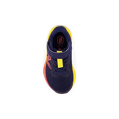 New Balance Kids Fresh Foam Arishi V4 Hook and Loop Running Shoe, Team Navy/Electric Red/Egg Yolk, 9 US Unisex Toddler - Image 5