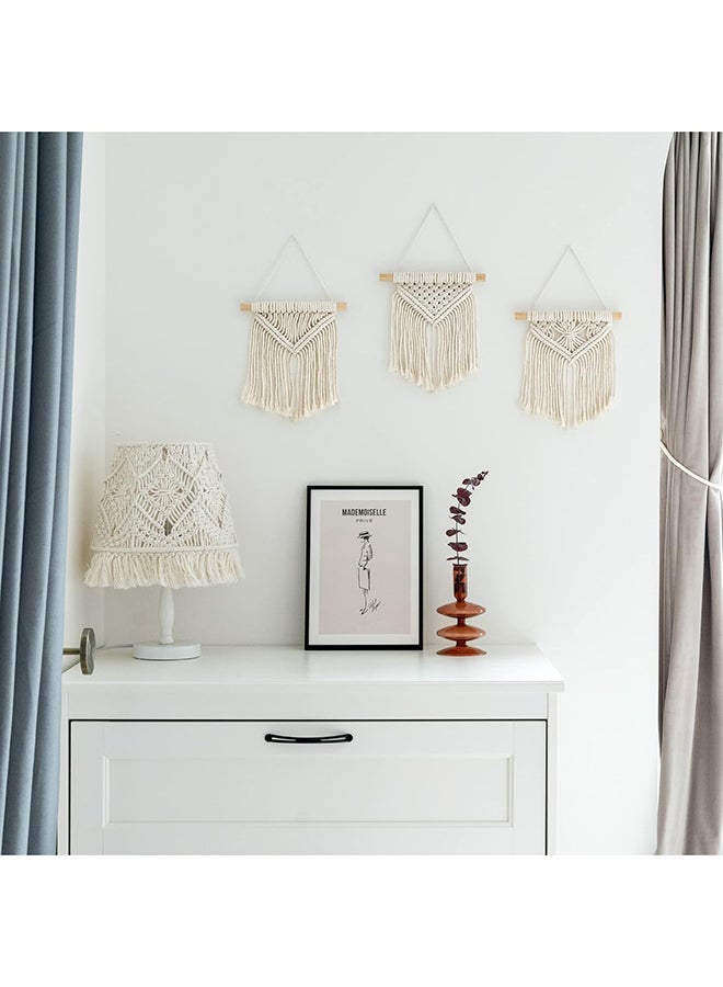 Antikiano Small Macrame Wall Hanging & Wall Decor.New Bohemian Style 20x14 cm - Image 3