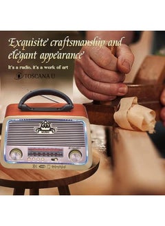 TOSCANA U Mini Am Fm Aux Portable Radio Usb Memory Hifi Bluetooth Speaker External Light St 0257  - Image 3