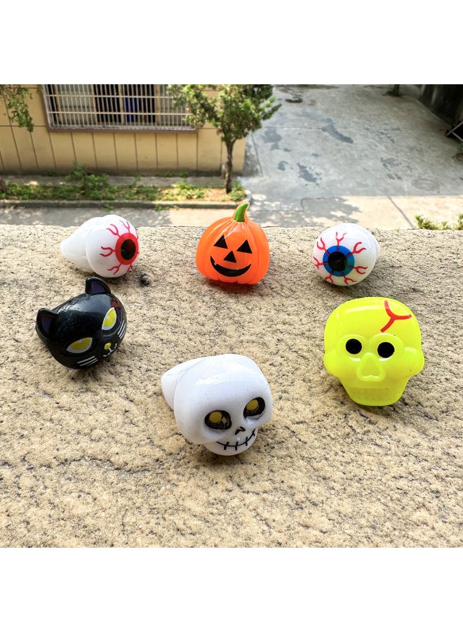 Special Ring Luminous Finger Light Led Flash Pumpkin Luminous Bracelet Children's Toy Gift-Color:Halloween Ring (a Set Of 6 Models, Shoot One And Send It Randomly)-Specifications:5*3*3  - Image 2