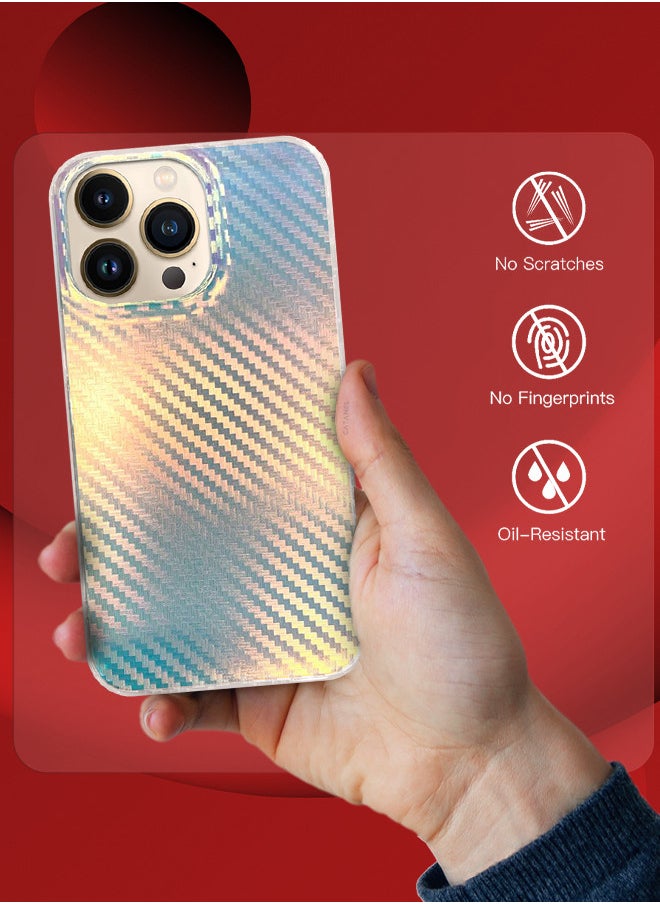 CATANES - iPhone 13 Pro Max Holographic Abstract Art Case Cover Gradient Rainbow Color Effect Aesthetic Painting Geometric Pattern Back Cover - Image 1