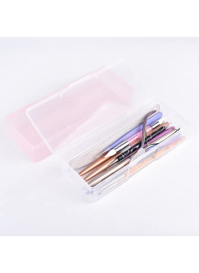 Rolabling - Transparent Empty Plastic Nail Storage Box Nail Art Equipment Manicure Tool Storage Case (White) - Image 1