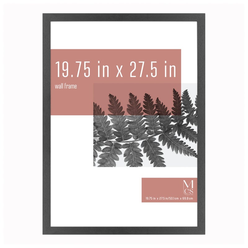 MCS Studio Gallery 19.75x27.5 Poster Frame Black Woodgrain Engineered Wood, Vertical & Horizontal Wall Hanging Large Picture Frame for Photos, Posters & Art Prints (1-Pack) - Image 1