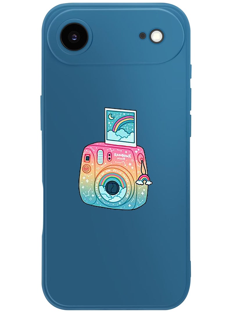 Theodor Protective Slim Fit Case Liquid Silicone Cover with Full Body Protection Anti-Scratch Shockproof Case For Apple iPhone 17 Air (Blue) Polaroid - Image 1