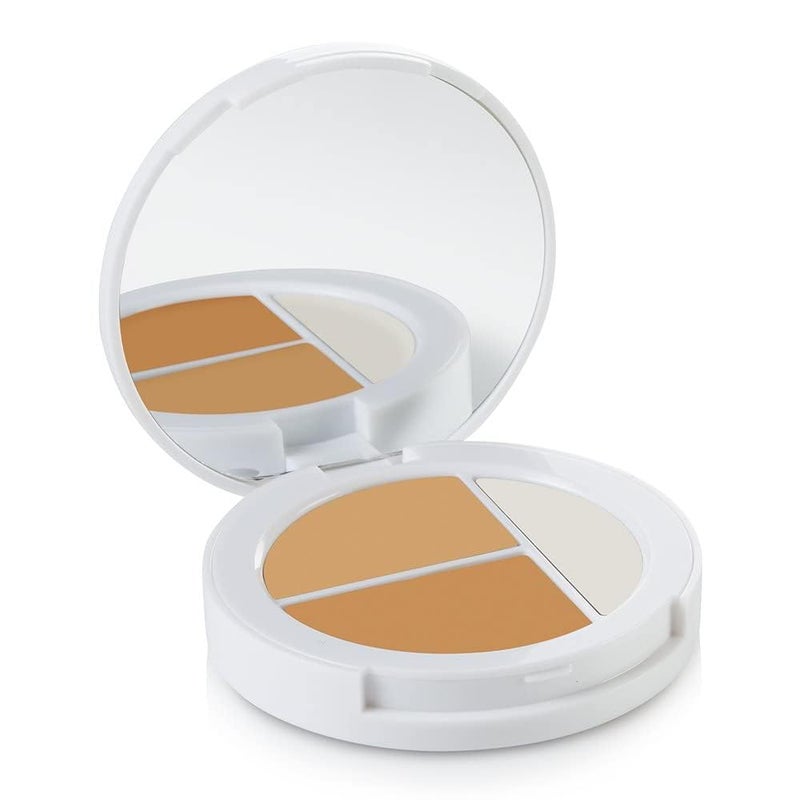 Sheer Cover â€“ Flawless Face Kit â€“ Perfect Shade Mineral Foundation â€“ Conceal & Brighten Highlight Trio â€“ with FREE Foundation Brush and Concealer Brush â€“ Tan Shade â€“ 4 Pieces - Image 4