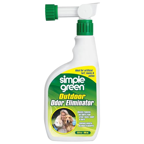 simple green Outdoor Odor Eliminator for Pets Dogs Ideal for Artificial Grass Patio 32 oz Hose End Sprayer