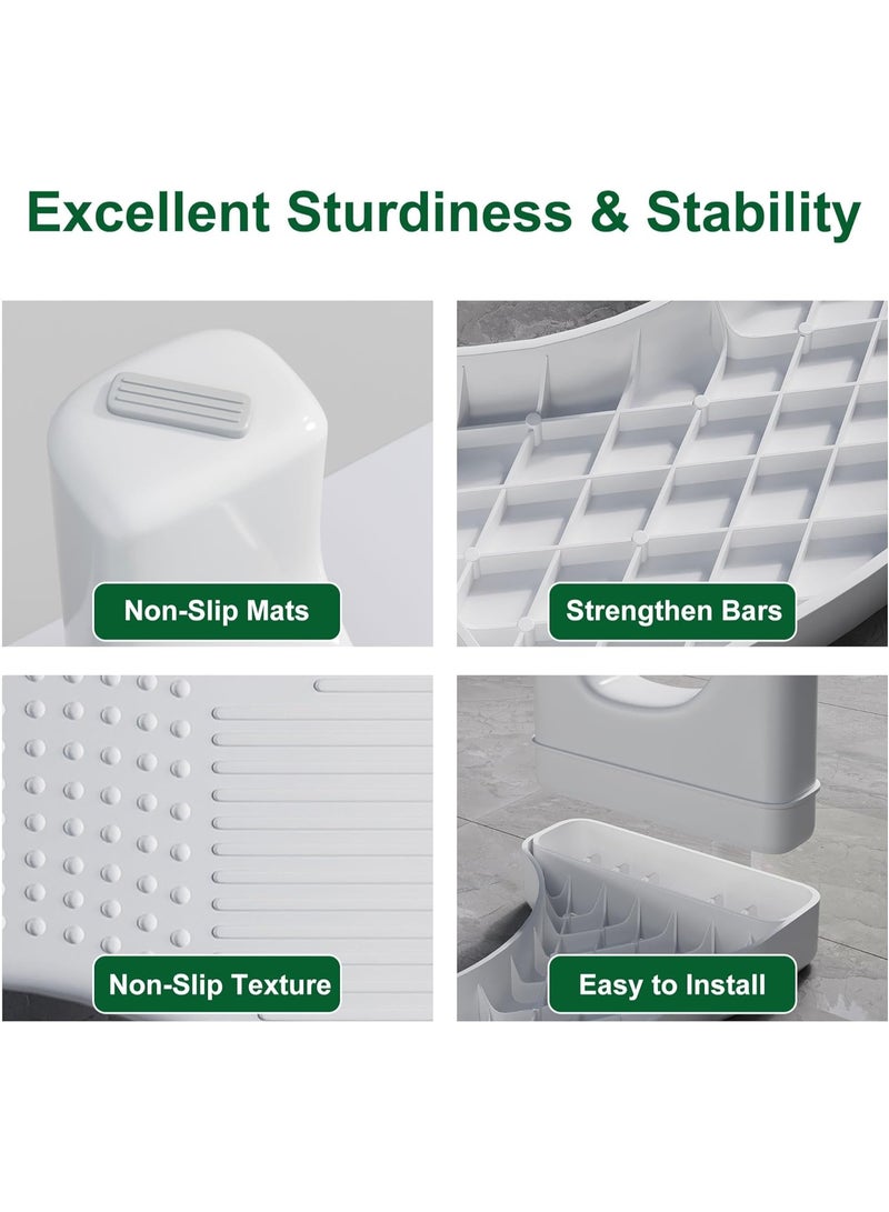 Bukela Toilet Squat Stool, 1 Pack Squatting Toilet Stool Portable Plastic Potty Stool Non Slip Toilet Squat Stool for Bathroom, 40 x 21 x 17 cm - Image 3