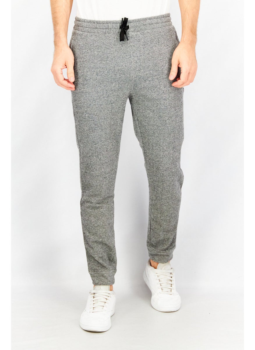 90 Degree By Reflex Men Sportswear Fit Textured Sweatpants, Grey  - Image 1