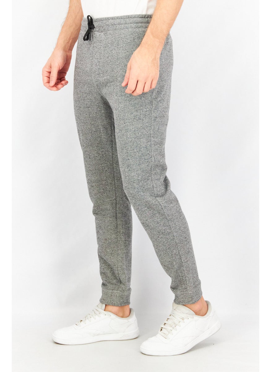90 Degree By Reflex Men Sportswear Fit Textured Sweatpants, Grey  - Image 4