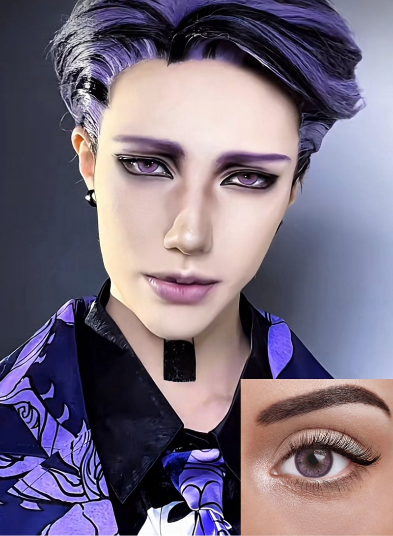 يونيبلينغ عدسات لاصقة ملونة سنوية بنفسجية عنبية  ران هايتاني للتنكر - Image 1