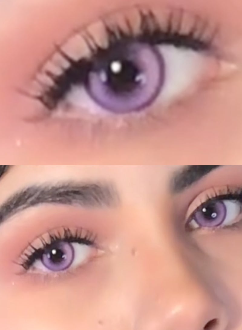 يونيبلينغ عدسات لاصقة ملونة سنوية بنفسجية عنبية  ران هايتاني للتنكر - Image 4