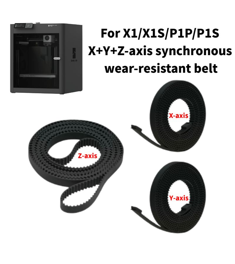 Compatible Bambu X1 X1S P1P P1S Synchronous Belts X Y Z Axes Rubber Materials 1142mm 1442mm 3D Printer Parts Z Axis - Image 1