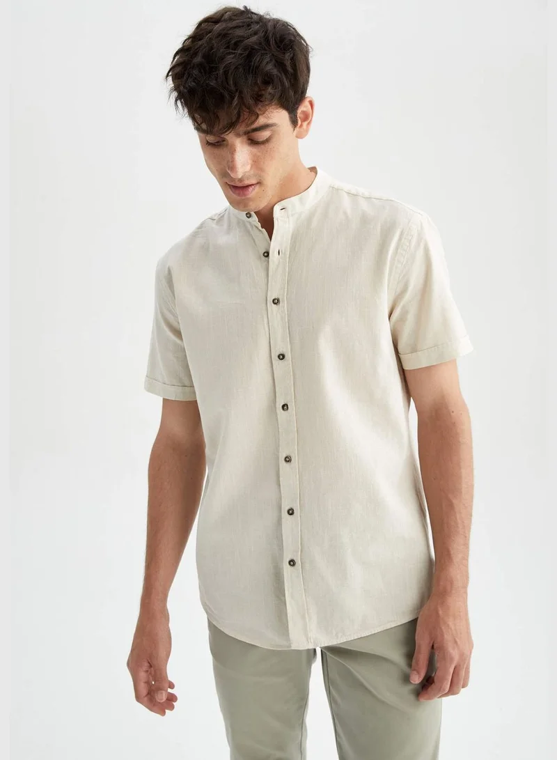 DeFacto Modern Fit Judge Collar Short Sleeve Shirt