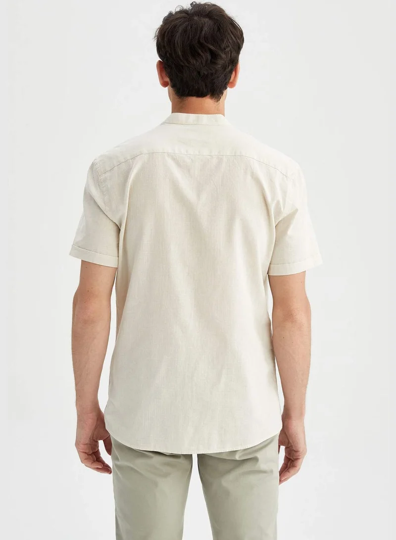 DeFacto Modern Fit Judge Collar Short Sleeve Shirt