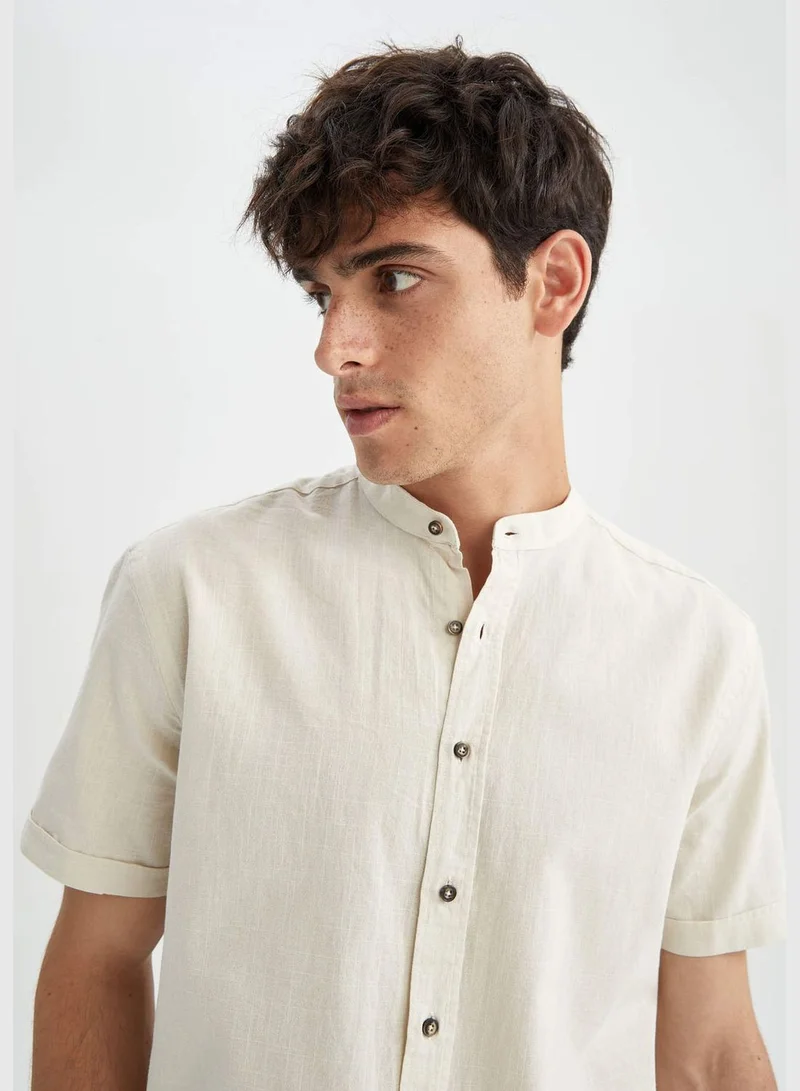 DeFacto Modern Fit Judge Collar Short Sleeve Shirt