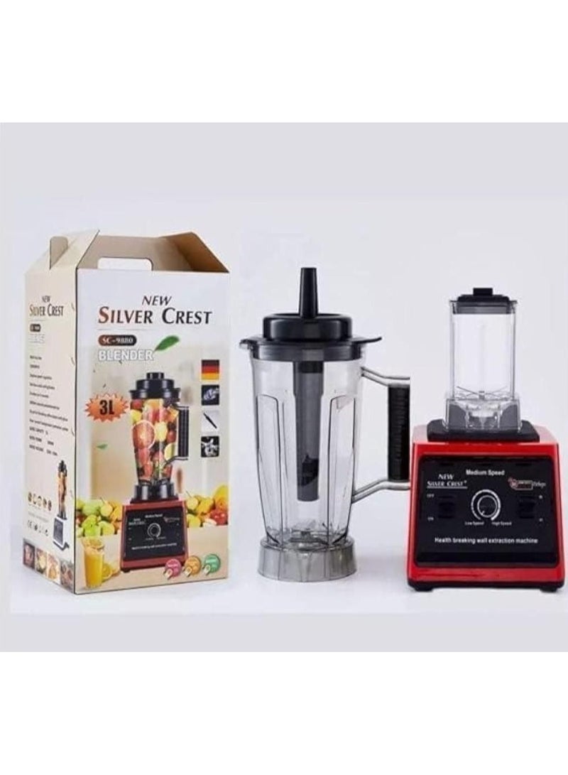سيلفر كريست خلاط سيلفر كريست 2200 واط ، خلاط عالي التحمل بدرجة تجارية، عصارة طعام احترافية مع مؤقت ذكي 15 سرعة سهم سريع، متعدد الألوان مع مطحنة قوية وسريعة (الماني) - Image 2
