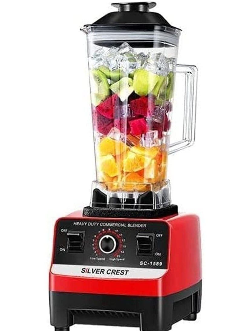 سيلفر كريست خلاط سيلفر كريست 2200 واط ، خلاط عالي التحمل بدرجة تجارية، عصارة طعام احترافية مع مؤقت ذكي 15 سرعة سهم سريع، متعدد الألوان مع مطحنة قوية وسريعة (الماني) - Image 1