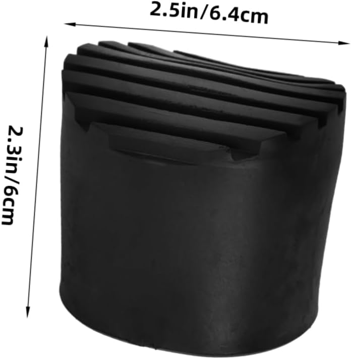 4 Pcs Non Slip Rubber Ladder Feet Pads Replacement Tips Wear Resistant Black - Image 4