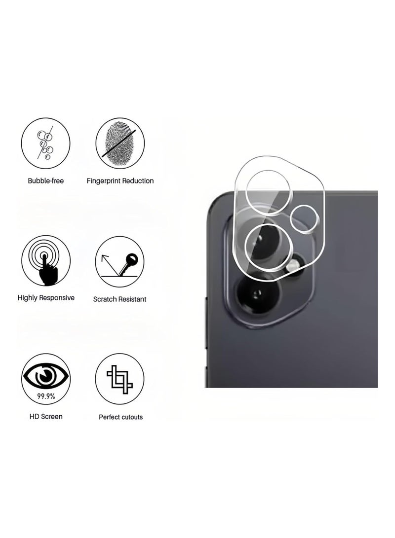 general [2+2 Pack] Compatible with Honor 400 5G Screen Protector and Camera Lens Protector HD Tempered Glass, [Support Fingerprint Unlock] 9H Hardness Scratch Resistant No Bubbles - Image 4