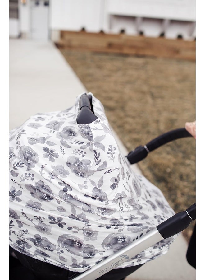 Copper Pearl Rowan Multi-Use Cover: Car Seat, Nursing, Stroller Cover - Stretchy Fabric, All-Season, Stylish Designs, Easy Access for Moms - Image 3