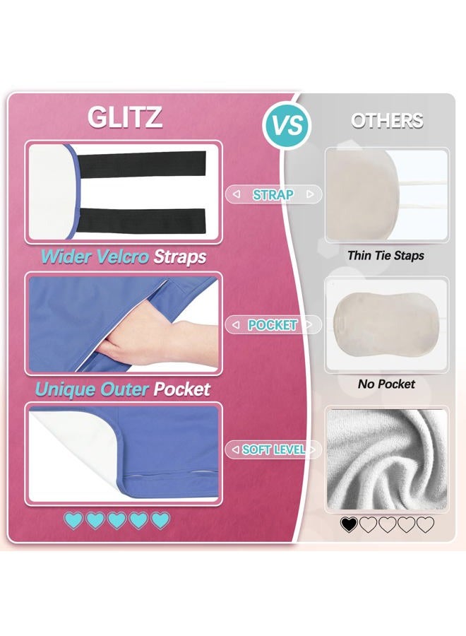 Glitz Castor Oil Pack Wrap – Reusable Organic Castor Oil Packs for Liver Detox (Compress), Less Mess, Anti Leak Outer Layer, Soft Cotton (Violet) - Image 4