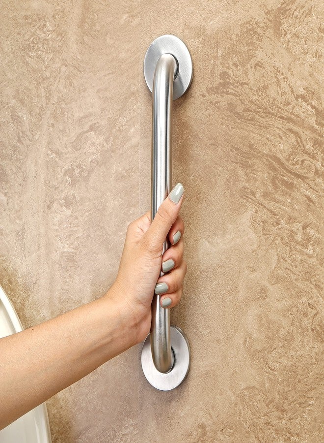 FORTUNE Stainless Steel Grab Bar for Bathroom & Bathtub Wall Mounted Safety Hand Support Rail Matt Finish - Balance Handle - Towel Bar - (8 Inch, Pack of 3) - Image 2