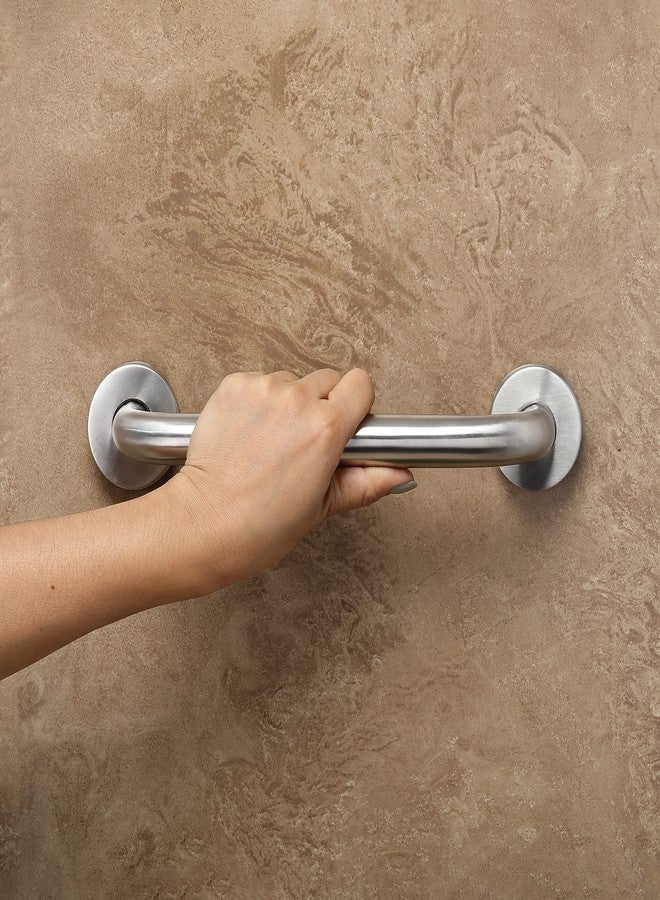 FORTUNE Stainless Steel Grab Bar for Bathroom & Bathtub Wall Mounted Safety Hand Support Rail Matt Finish - Balance Handle - Towel Bar - (8 Inch, Pack of 3) - Image 4