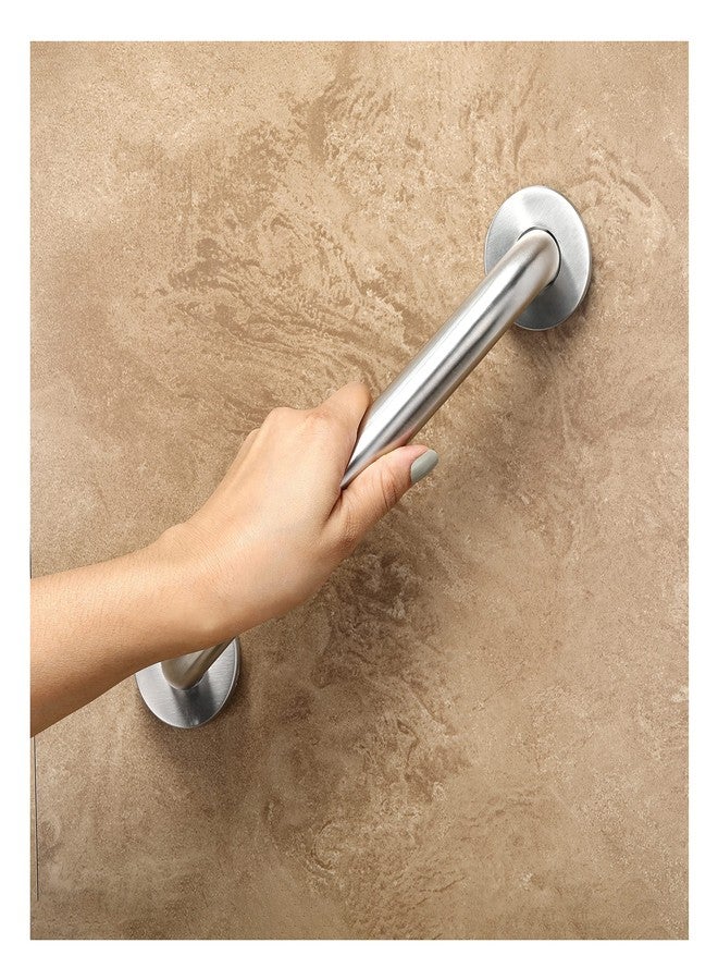 FORTUNE Stainless Steel Grab Bar for Bathroom & Bathtub Wall Mounted Safety Hand Support Rail Matt Finish - Balance Handle - Towel Bar - (8 Inch, Pack of 3) - Image 3