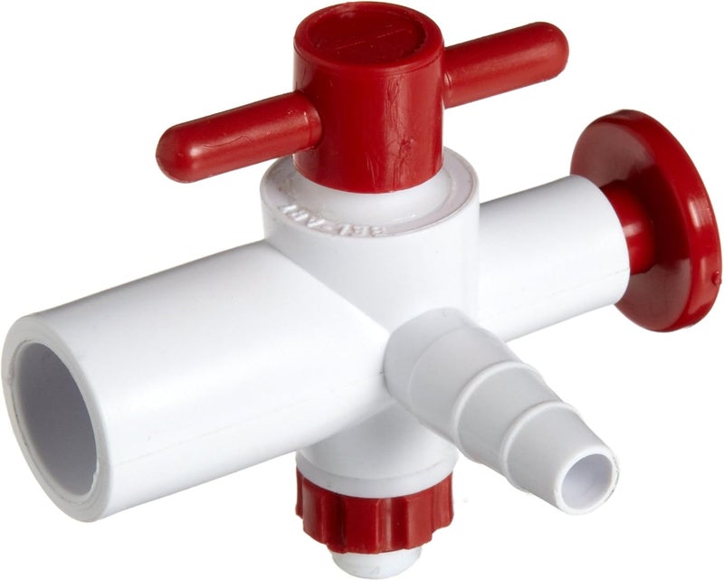 SP Bel-Art Polypropylene Stopcock with PTFE Plug; for ¼ to ⅜ in. I.D. Tubing (F42040-0000)
