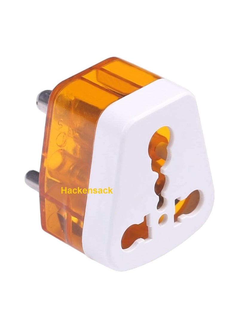 HACKENSACK Hackensack 3 Pin 5Amp Travel Conversion Universal Plug HS 4030 Convert USA UK China More to India Type D Travel Adapter Plug Power Adaptor Pack of 1 