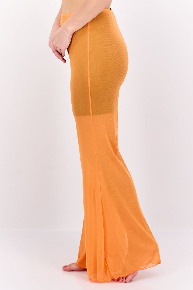 Dippin' Daisy's Women Solid Flared Pants, Orange - Image 2