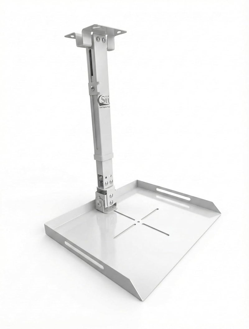 Sii Universal Projector Ceiling Mount with Adjustable Height, Wall and Ceiling Installation (White U, 6 Feet)