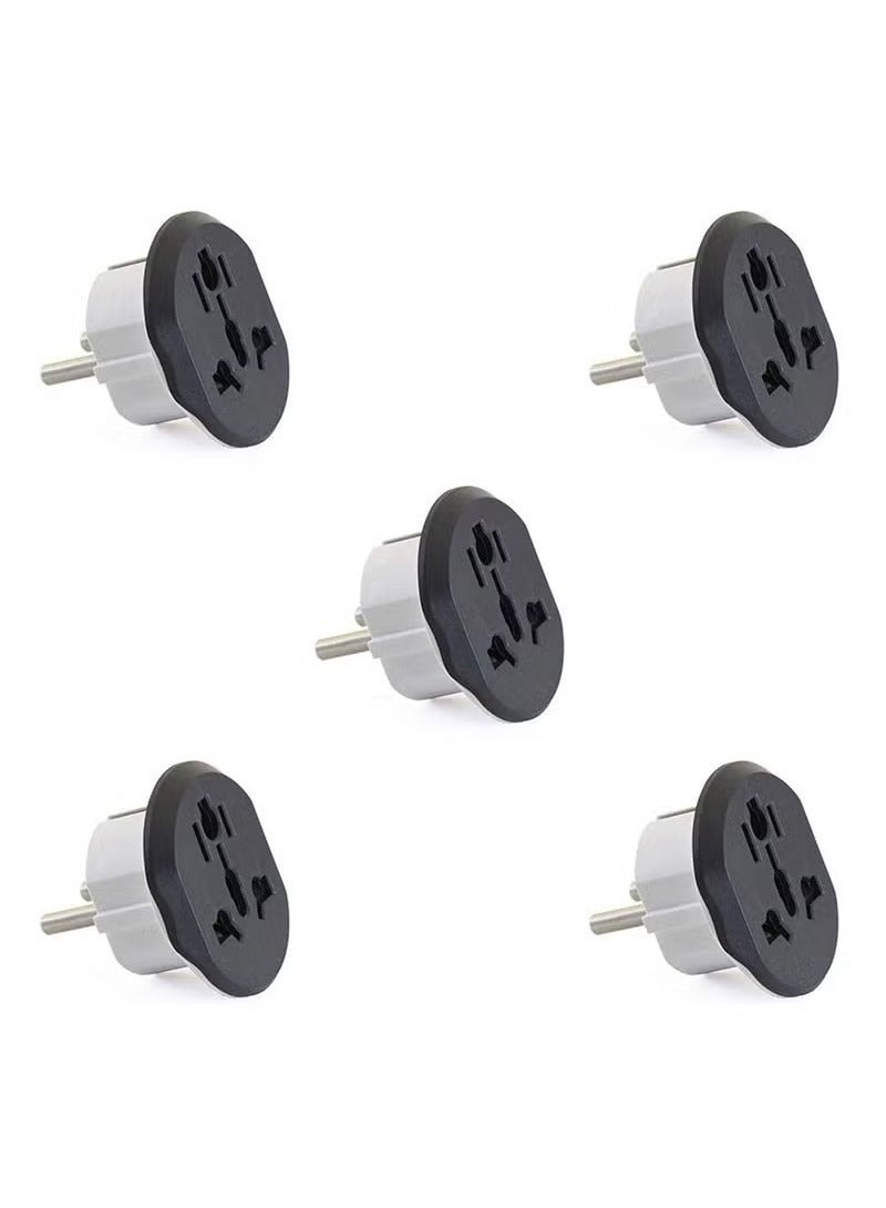 Travel Adapter 16A US Australia UK to EU Germany AC Plug Travel Conversion Plug EU Plug Adapter 5 Pieces - Image 1