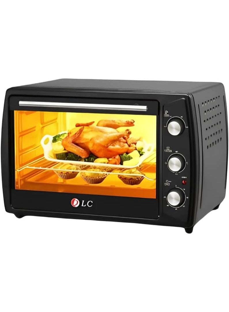 LC Electric Oven 63L 2200Watts Grill Net, Fry Pan, Wire Holder DLC-2263 - Image 2