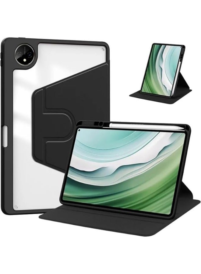 general Clear Back Case Compatible with Huawei MatePad Pro 11 inch 2024/2022 with Pen Holder, 360 Degree Swivel Stand Folio Flip Smart Tablet Cover Auto Sleep/Wake Tablet Case
