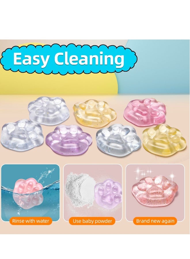Squishies Squishy Toy, 40pcs Cat Party Favors for Kids, Cat's paw Mochi Squishy Toys, Stress Relief Sensory Toys, Animals Squishy Ball Sensory Toys, Goodie Bag Stuffers for Toddlers Adults - Image 5