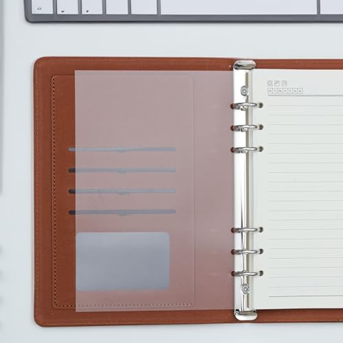 LASER ART A5 Refillable Leather Diary | 6-Ring Binder Notebook with Card Holder, Pen Loop & Strap | PU Leather Office Diary | Business Planner, Personal Writing Journal for Men & Women - Image 2
