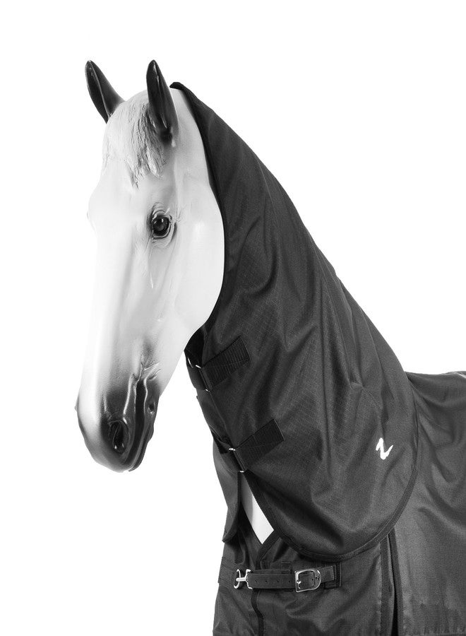 هورز غطاء رأس وغطاء رقبة خفيف الوزن ومقاوم للماء من قماش HORZE Nevada 1200D (بدون حشوة) - أسود - مقاس كبير