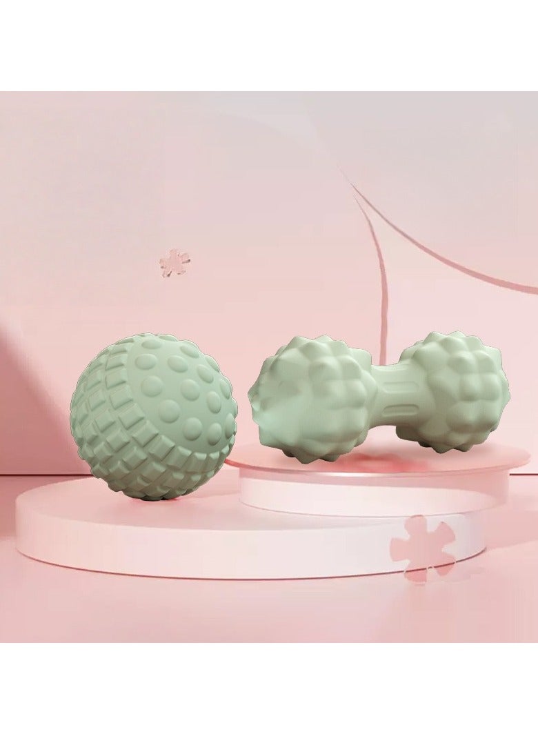 Deep Tissue Massage Roller Balls – 2pcs Peanut + Ball Set For Shoulder & Foot Pain Relief Handy Tool To Relax Sore Muscles And Promote Blood Flow. - Image 1