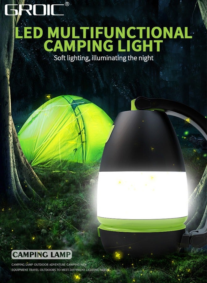 GROIC فانوس 3 في 1 مجموعة مصباح متعدد الوظائف ضوء تخييم ضوء مكتب، مصباح يدوي قابل للتمديد محمول USB - Image 3